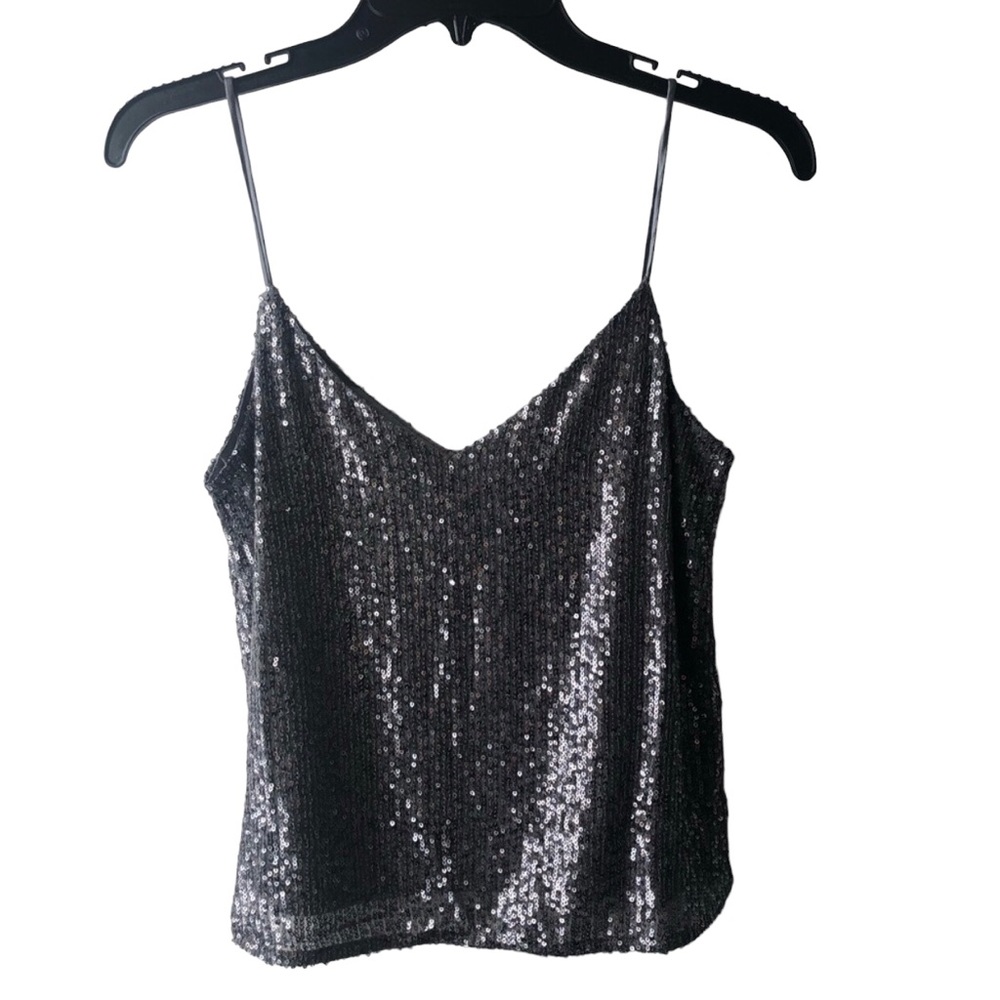 NWT Lulu’s Silver Sequin Top - Size XS
